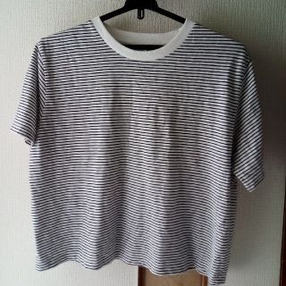 ユニクロ(UNIQLO)のユニクロ　半袖　Tシャツ 　L　ボーダー(Tシャツ(半袖/袖なし))