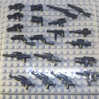 20 LEGO互換 レゴ武器 ライフル銃 誕生日プレゼント インテリア 夏休み(ミリタリー)