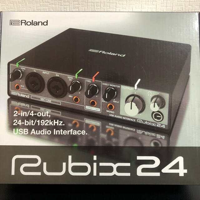 ROLAND Rubix24 USBオーディオインターフェイス UA55後継機種USB端子DC5V端子外形寸法