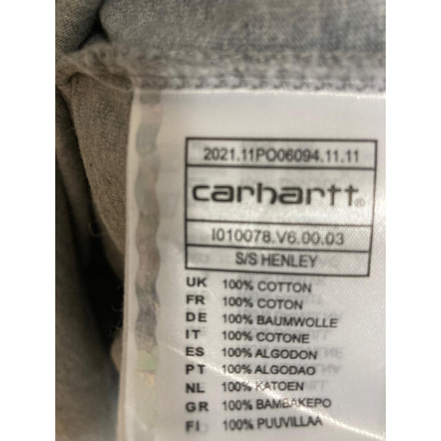 carhartt(カーハート)のCarhartt カーハート ヘンリーネック　グレー　M  Tシャツ メンズのトップス(Tシャツ/カットソー(半袖/袖なし))の商品写真