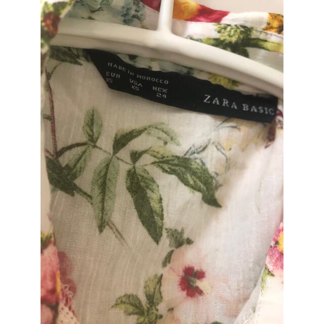 ZARA(ザラ)のZARA ザラ BASIC ベーシック 花柄ノースリーブ ブラウス シャツ レディースのトップス(シャツ/ブラウス(半袖/袖なし))の商品写真