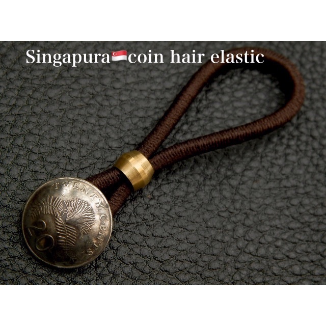 ＃H135  Singapura Coin Hair Elastic レディースのヘアアクセサリー(ヘアゴム/シュシュ)の商品写真