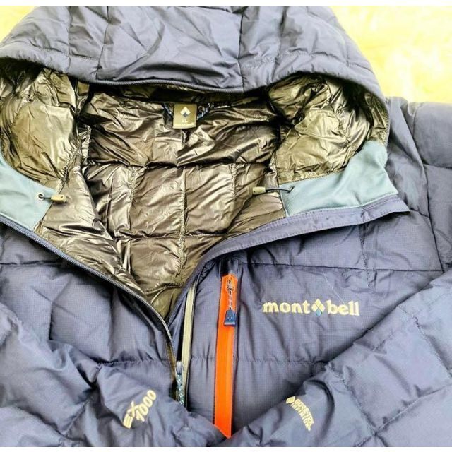 美品 モンベル mont-bell イグニスダウンパーカ1000fil ネイビー