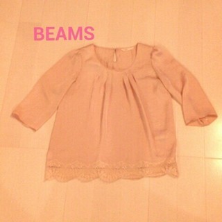 ビームス(BEAMS)のBEAMS♡裾レーストップス(シャツ/ブラウス(長袖/七分))