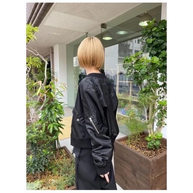 MM6(エムエムシックス)のMM⑥（エムエムシックス）/ Logo Short Blouson レディースのジャケット/アウター(スタジャン)の商品写真