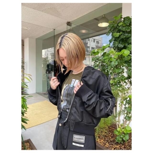 MM6(エムエムシックス)のMM⑥（エムエムシックス）/ Logo Short Blouson レディースのジャケット/アウター(スタジャン)の商品写真