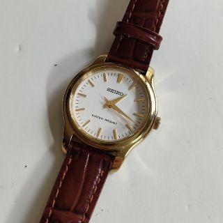 セイコー(SEIKO)のジャンク　SEIKO　セイコー　レザーベルト　ゴールド　腕時計(腕時計)