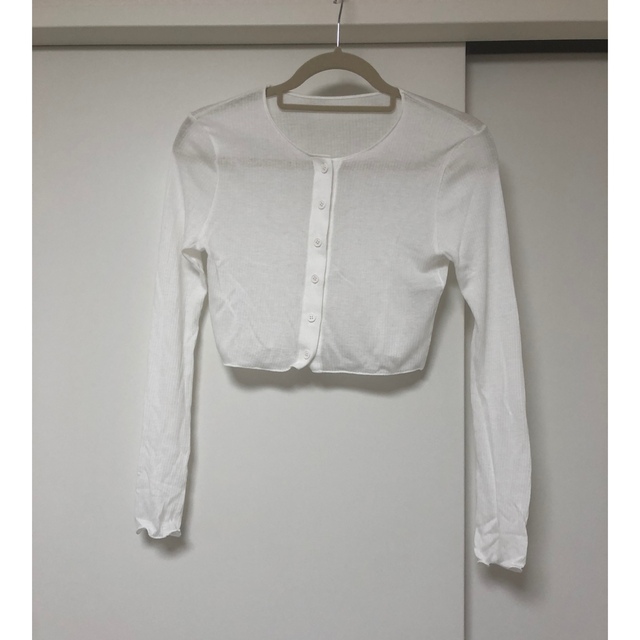 Ron Herman(ロンハーマン)の専用yo biotop sheer rib short cardigan  レディースのトップス(カットソー(長袖/七分))の商品写真