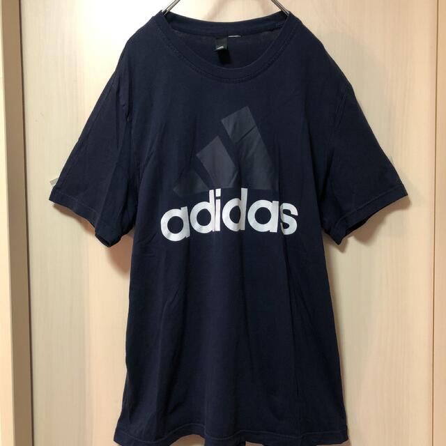 adidas(アディダス)のアディダス　半袖Tシャツ　パフォーマンスロゴ　デカロゴ　バックプリント　ネイビー メンズのトップス(Tシャツ/カットソー(半袖/袖なし))の商品写真