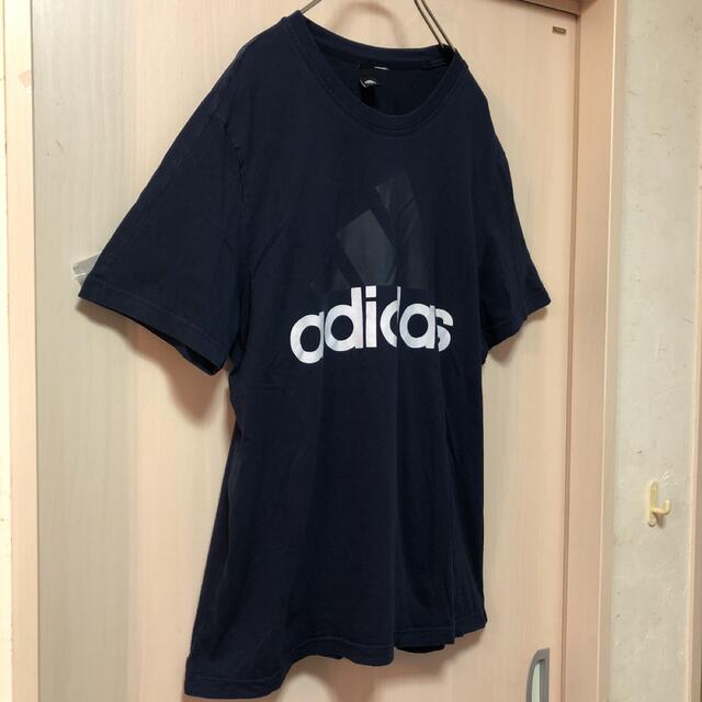 adidas(アディダス)のアディダス　半袖Tシャツ　パフォーマンスロゴ　デカロゴ　バックプリント　ネイビー メンズのトップス(Tシャツ/カットソー(半袖/袖なし))の商品写真