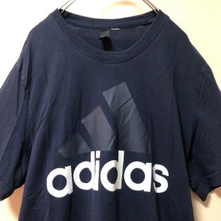 アディダス(adidas)のアディダス　半袖Tシャツ　パフォーマンスロゴ　デカロゴ　バックプリント　ネイビー(Tシャツ/カットソー(半袖/袖なし))