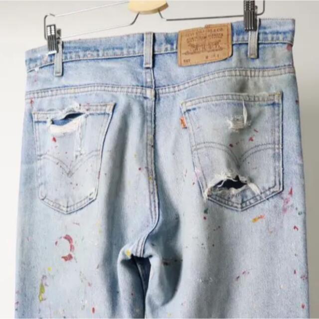 Levi's(リーバイス)の90s Levi's 517 orangetab paint jeans USA メンズのパンツ(デニム/ジーンズ)の商品写真