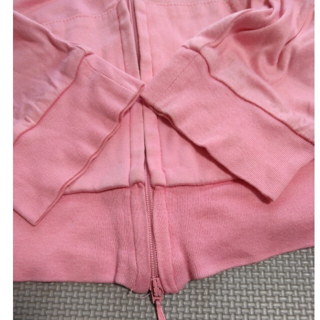 kumikyoku（組曲）(クミキョク)の組曲　ジップアップパーカー　ピンク　L 120 130 キッズ/ベビー/マタニティのキッズ服女の子用(90cm~)(ジャケット/上着)の商品写真