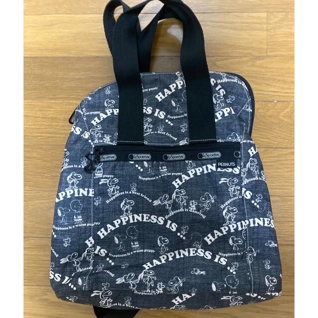 LeSportsac - レスポートサック スヌーピー リュック 黒 ブラック ...