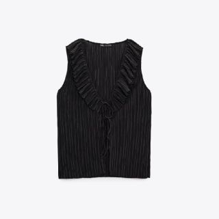 ザラ(ZARA)のZARA♥️新品今季春夏プリーツフリルトップス(シャツ/ブラウス(半袖/袖なし))