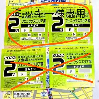 お得！長岡花火8/2 フェニックスエリア席(長岡駅側)2枚(その他)