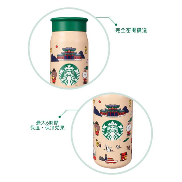 Starbucks Coffee(スターバックスコーヒー)の韓国スターバックス　ラインフレンズ　コリアファンシータンブラー　355ml インテリア/住まい/日用品のキッチン/食器(タンブラー)の商品写真