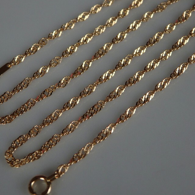 k18ネックレス スクリューチェーン 18金 18k 1.5㎜幅 6