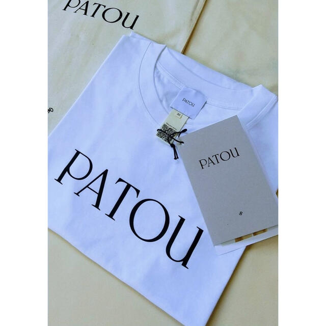 新品未着用 白M PATOU オーガニックコットン パトゥロゴTシャツ