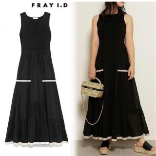 フレイアイディー(FRAY I.D)のFRAY.ID ニットコンビティアードワンピース(ロングワンピース/マキシワンピース)