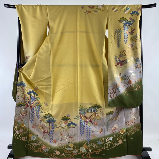 着物 振袖 名品 170.5cm 70cm 正絹 【中古】