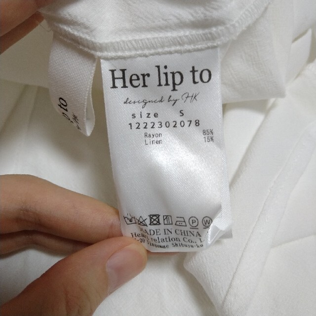 Her lip to(ハーリップトゥ)のherlipto Linen-Blend Multi Sheer Shirt   レディースのトップス(シャツ/ブラウス(長袖/七分))の商品写真