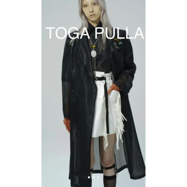 トーガプルラ 20SS ARCHIVES  Polyester mesh coat TP01-FA232 ポリエステルメッシュコート レディース 36