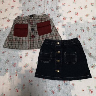 ニシマツヤ(西松屋)の西松屋　スカート2枚セット　90cm(スカート)