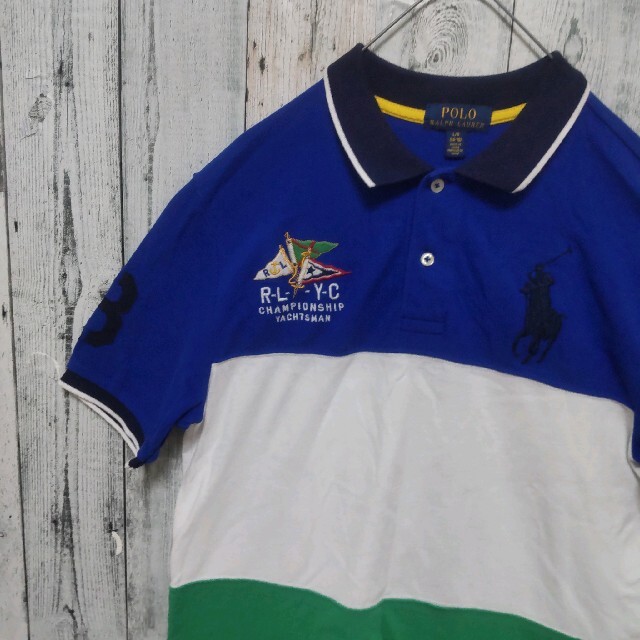 POLO RALPH LAUREN(ポロラルフローレン)の【レアデザイン】POLO RALPH LAUREN マルチカラー　ポロシャツ メンズのトップス(ポロシャツ)の商品写真