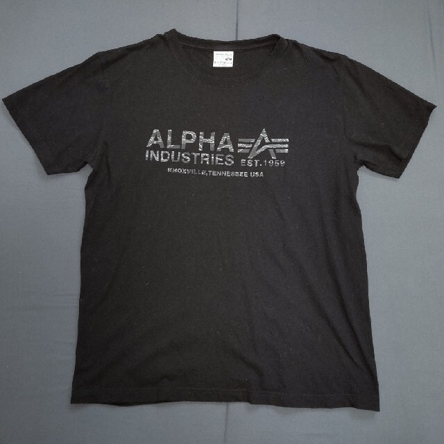 ALPHA INDUSTRIES(アルファインダストリーズ)のHBさま専用　ALPHA Tシャツ（黒）X-LARGE メンズのトップス(Tシャツ/カットソー(半袖/袖なし))の商品写真