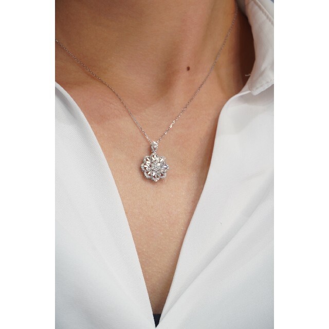 天然ダイヤモンドペンダント0.45ct k18