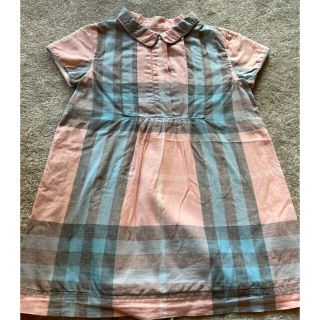 バーバリー(BURBERRY)のBurberry children 2Y ピンク　チェックワンピース(ワンピース)