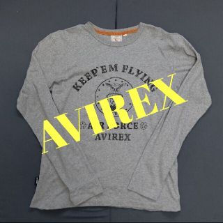 アヴィレックス(AVIREX)のAVIREX 長袖 （グレー）M(Tシャツ/カットソー(七分/長袖))