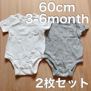 ベビーギャップ(babyGAP)のbabyGAP ロンパース 2枚セット 60cm 3-6month(ロンパース)