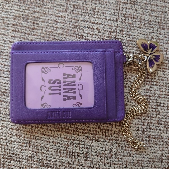 ANNA SUI　アナスイ　ローズハート　パスケース　パープル