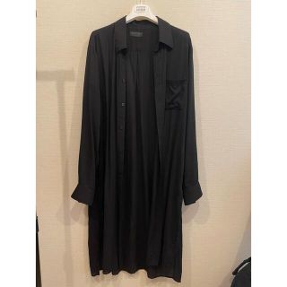 yohji yamamoto タキシード フレア スタンド ドレス ロングシャツ