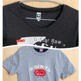 ジースター(G-STAR RAW)のTOMO様 G-STARRAW & エコ ２枚セット Ｍサイズ グレー Tシャツ(Tシャツ/カットソー(半袖/袖なし))