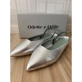 オデットエオディール(Odette e Odile)のパンプス バックストラップサンダル　シルバー　新品未使用(ハイヒール/パンプス)