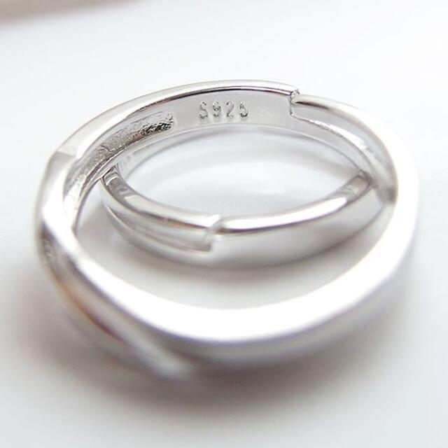 ペアリング ウェーブライン シルバー 指輪 925 重ね付け レディース メンズの通販 by クローザ｜ラクマ