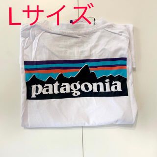 新品 patagonia パタゴニア Tシャツ P-6LOGO ホワイト　L(Tシャツ/カットソー(半袖/袖なし))