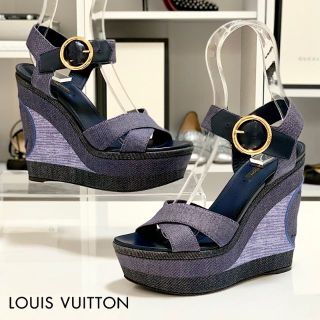 LOUIS VUITTON ロゴウェッジサンダル