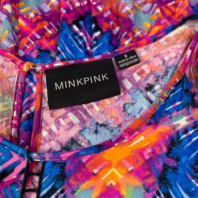 MINKPINK(ミンクピンク)のMINKPINK ネオンチェックワンピース レディースのワンピース(ひざ丈ワンピース)の商品写真