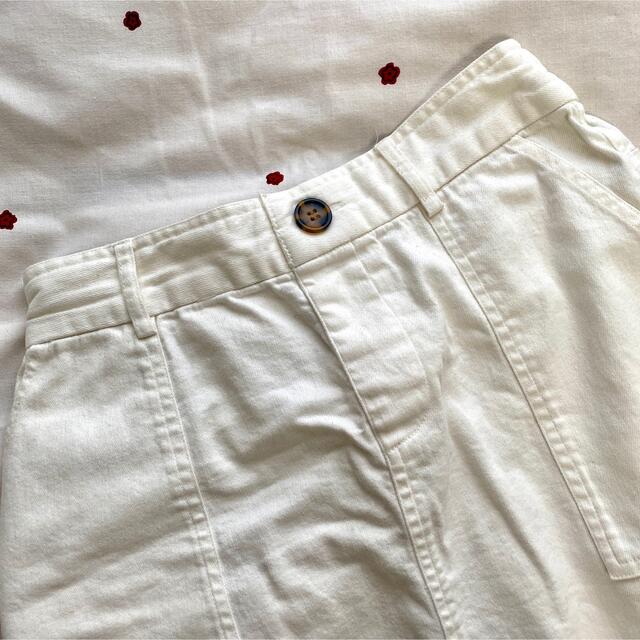 《夏休みセール！》 flourish ミニスカート 白 デニム レディースのスカート(ミニスカート)の商品写真
