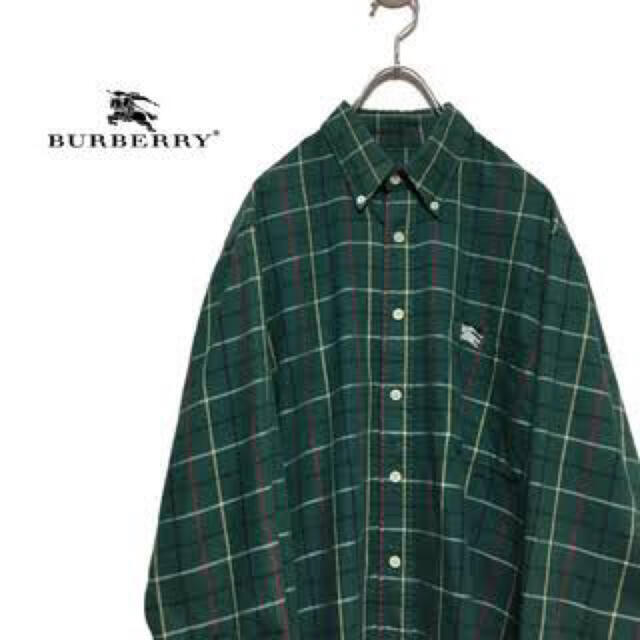 BURBERRY(バーバリー)の【極希少】BURBERRY ノバチェック　シャツ　緑　オーバーシルエット メンズのトップス(シャツ)の商品写真