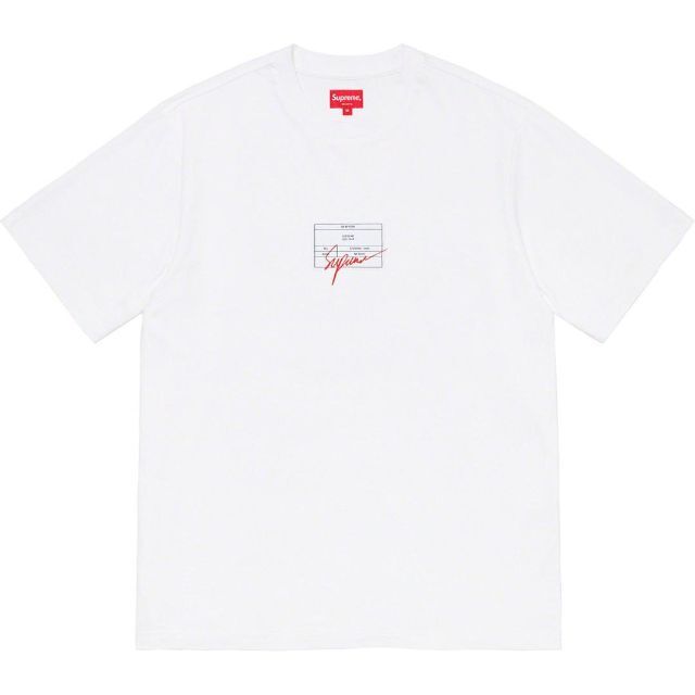 ホワイトサイズSupreme Signature Label S/S Top Tシャツ 白