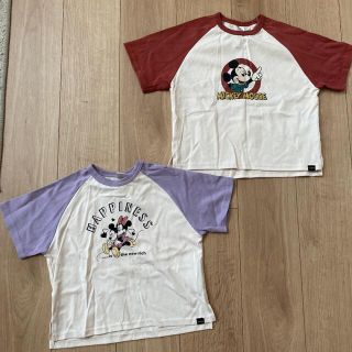 フタフタ(futafuta)のミッキー　Tシャツ　110 120 2枚セット　新品未使用(Tシャツ/カットソー)