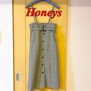 ハニーズ(HONEYS)のHoneys ワンピース ハイウェスト チェック レトロ GLACIER(ロングワンピース/マキシワンピース)