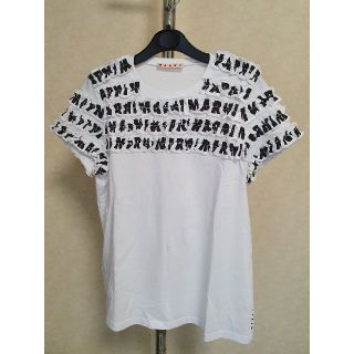 マルニ(Marni)の【新品・未使用】MARNI KIDSフレンチスリーブフリルTシャツ　14Y(Tシャツ/カットソー)