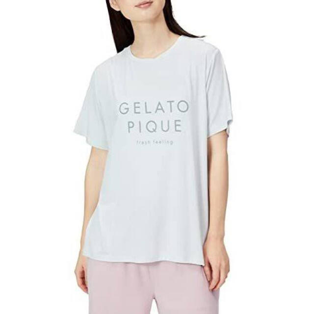 gelato pique(ジェラートピケ)のgelato piqueフルーツロゴ柄Tシャツ　ミント レディースのトップス(Tシャツ(半袖/袖なし))の商品写真