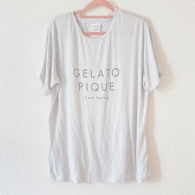 gelato pique(ジェラートピケ)のgelato piqueフルーツロゴ柄Tシャツ　ミント レディースのトップス(Tシャツ(半袖/袖なし))の商品写真